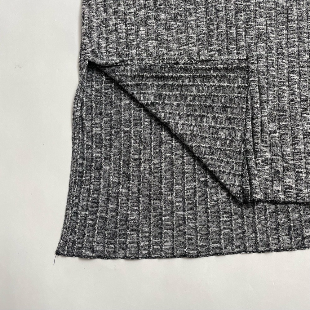 MICHAEL STARS ribbed knit heather grey tunic - Picture 3 of 6